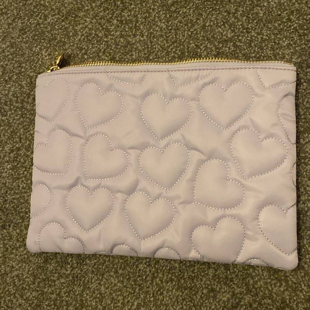 NWT Stoney Clover Lane Puffy Heart Flat Pouch